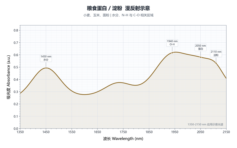 粮食蛋白淀粉漫反射示意