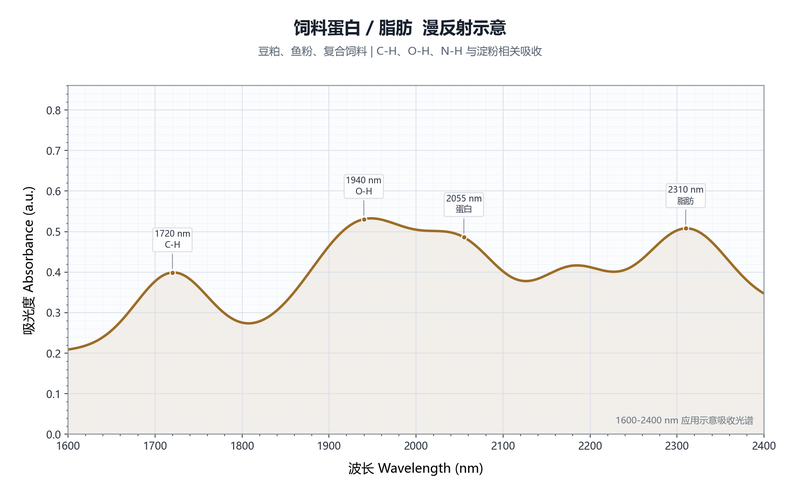 饲料蛋白脂肪漫反射示意
