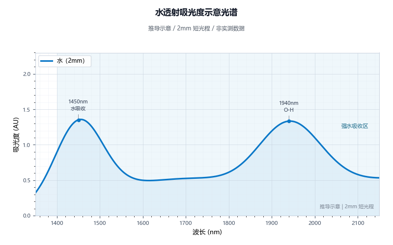 水透射吸光度光谱