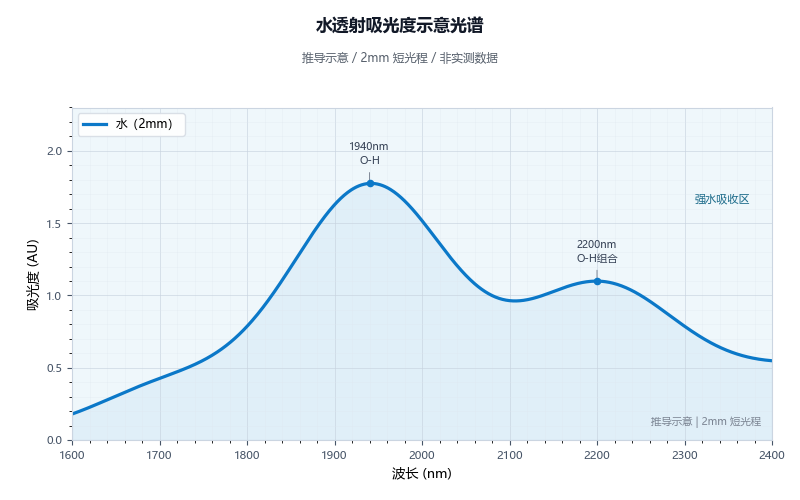 水透射吸光度光谱
